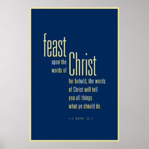 Stil op de woorden van Christus (LDS) Poster