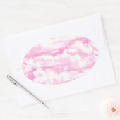 Stil Roos wolken decor Ovale Sticker (Envelop)