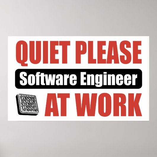 Stil, software engineer op het werk poster (Voorkant)