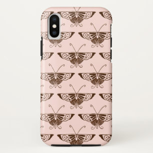 Stileer Deco-vlinder - chocolade en perziken iPhone XS Hoesje