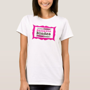 Stiletto-blades in lijst t-shirt
