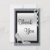 Stiletto de la Glitterie Argent & Streamers Merci (Devant)