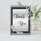 Stiletto de la Glitterie Argent & Streamers Merci (Debout devant)