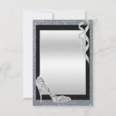 Stiletto de la Glitterie Argent & Streamers Merci (Dos)