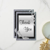 Stiletto de la Glitterie Argent & Streamers Merci