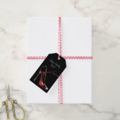 Stiletto en wijn cadeaulabel (Met Touw)