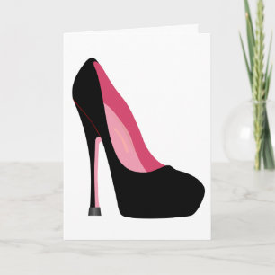 STILETTO HIGH HEELED SHOE BLANK WENSKAART KAART