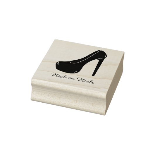 Stiletto High op hakken gepersonaliseerde tekst Rubberstempel (Stempel)