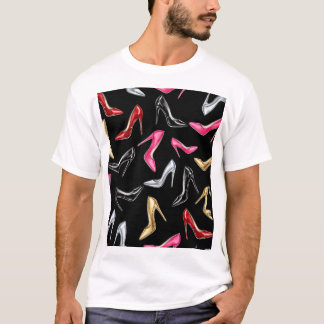 Stiletto Patroon T-Shirt voor Koppels — Zijn