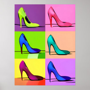 Stiletto pompen, hoge hakken Poster kunst