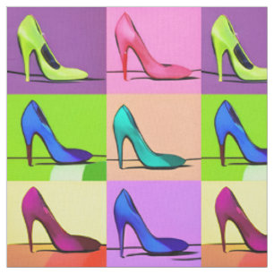 Stiletto pompen, hoge hakken Poster kunst Stof