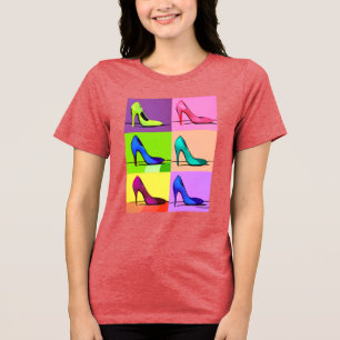 Stiletto pompen, hoge hakken Poster kunst Tri-Blend Shirt