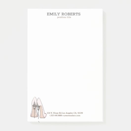 Stiletto schoenen illustratie post-it® notes (Voorkant)