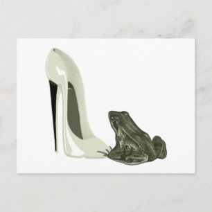 Stiletto Shoe en Frog Art Gifts Briefkaart