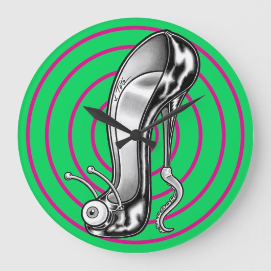 Stilettoid™/Vert et rose à grande horloge (Recto)