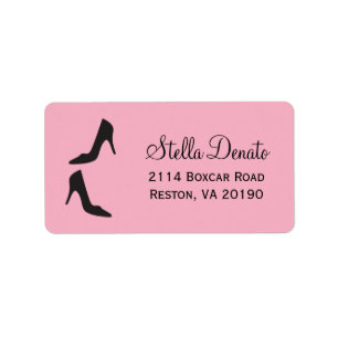 Stilettos Adresetiketten - Roze Etiket