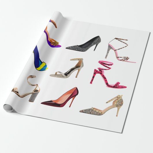Stilettos High Hiel Collage Cadeaupapier (Uitgerold)