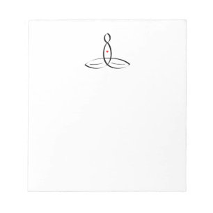 Stilgezette meditator notitieblok