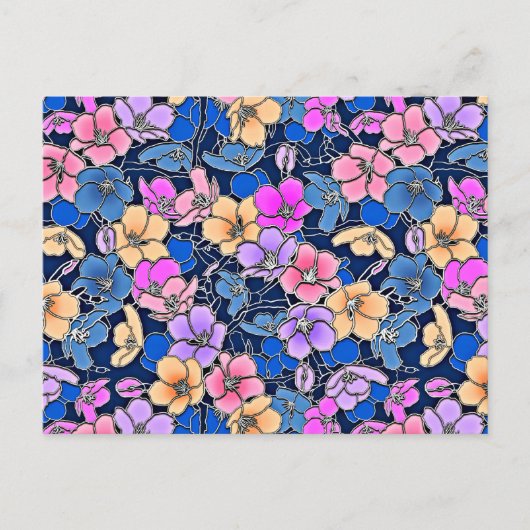 Stilistisch bloemmotief 46 briefkaart (Voorkant)