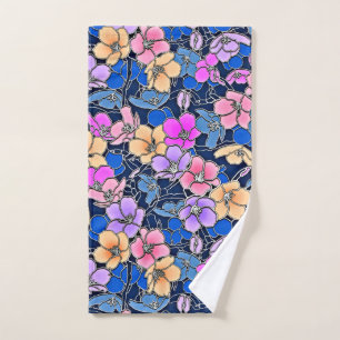 Stilistisch bloemmotief 46 handdoek