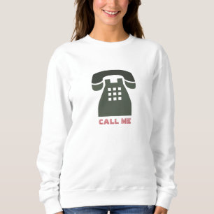 Stilistische telefoon bel me alle kleuren trui