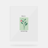 Still Existing Minimalist Flower Stamp Design (Recto)