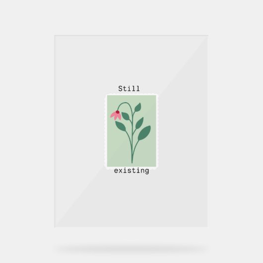 Still Existing Minimalist Flower Stamp Design (Recto)