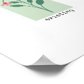 Still Existing Minimalist Flower Stamp Design Poster (Hoek)