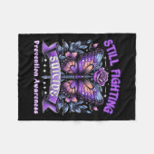 Still Fighting Suicide Prevention Awareness Butter Fleece Deken (Voorkant (Horizontaal))