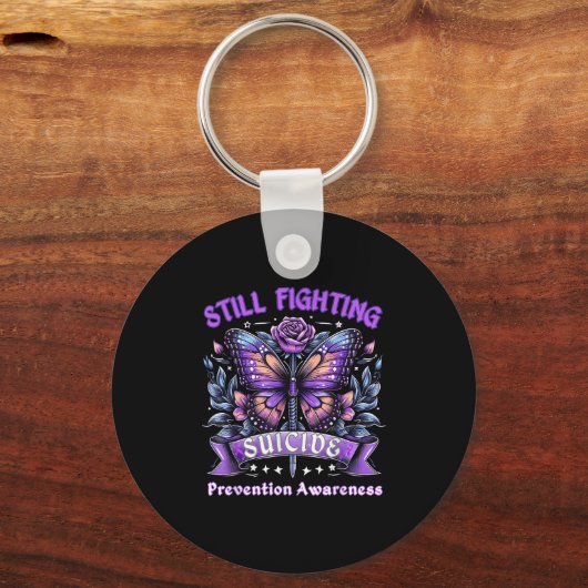 Still Fighting Suicide Prevention Awareness Butter Sleutelhanger (Voorkant)