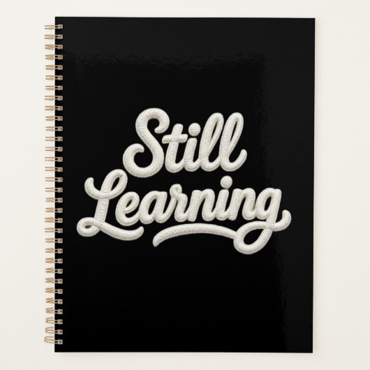 Still Learning Script Typography Spiral Planner (Devant)