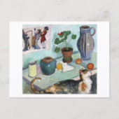 Still Life avec Cat August Macke Carte postale (Devant)