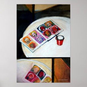 Still Life avec livre et affiche rouge Mug