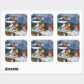 Still Life with Fruit Dish Vierkante Sticker (Vel)