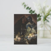 Still-life with peaches and a lemon briefkaart (Staand voorkant)