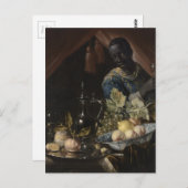 Still-life with peaches and a lemon briefkaart (Voorkant / Achterkant)