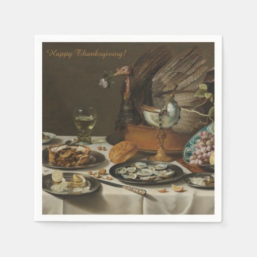 "Still Life With Turkey Pie" serviettes en papier  (Devant)
