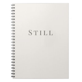 Still – Minimalistisch typografie notitieboek
