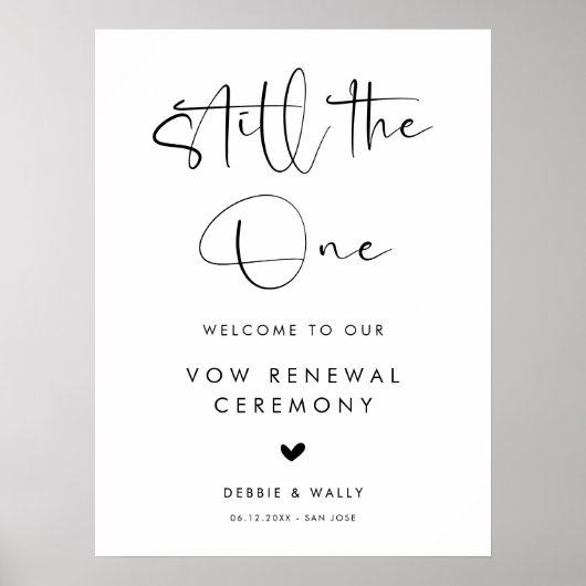 Still the One Wedding Vow Renewal Welcome Poster (Voorkant)