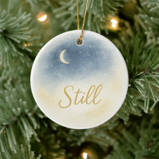 “Still” Watercolor Christmas Ornament (Boom)