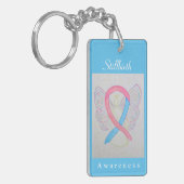 Stillborn Awareness Ribbon Angel Sleutelhanger (Voorkant Links)