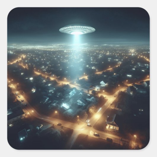 stille aankomst vierkante sticker (Voorkant)