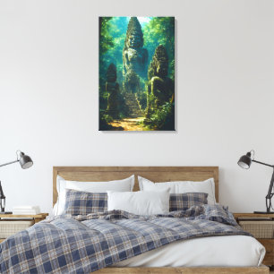 Stille Bewakers van Siam Canvas Afdruk