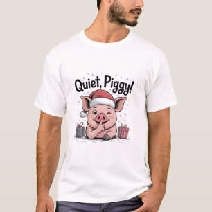 Stille Biggetje Kerstman hoed Democratisch T-shirt