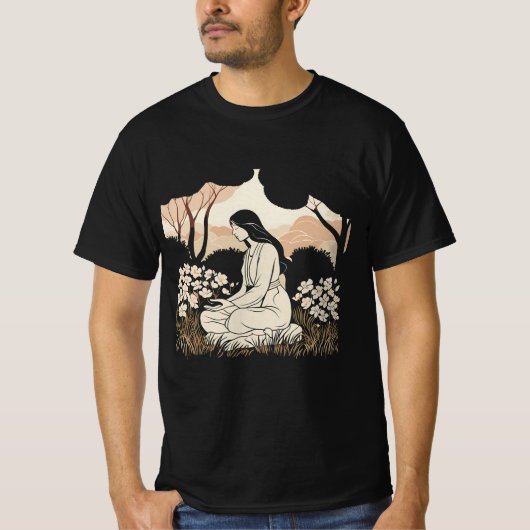 "Stille bloei" T-shirt (Voorkant)