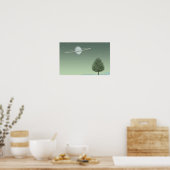 Stille boom staande op een verre ster. poster (Keuken)