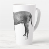 Stille check-in – zachte zijpositie latte mok (Rechterhoek)