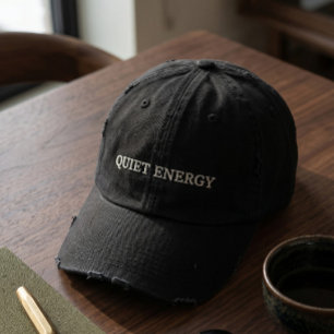 Stille Energie Versleten Zwarte Baseballpet Geborduurde Pet