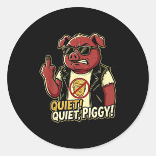 Stille Ggy Sarcastische Litische Humor Grappig Ont Ronde Sticker