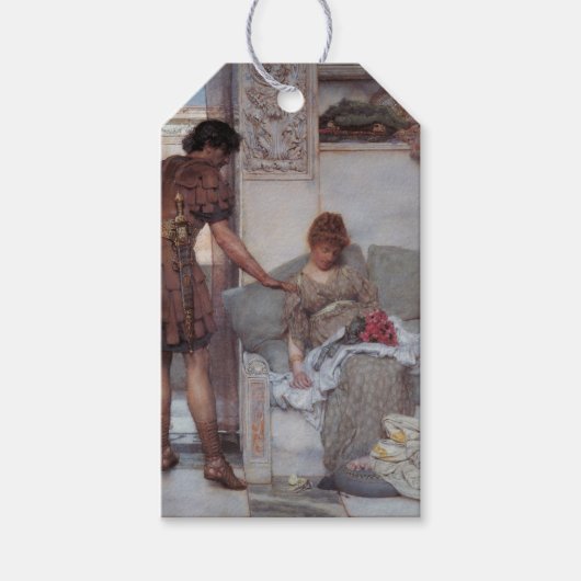 Stille groet (door Lawrence Alma-Tadema) Cadeaulabel (Voorkant)